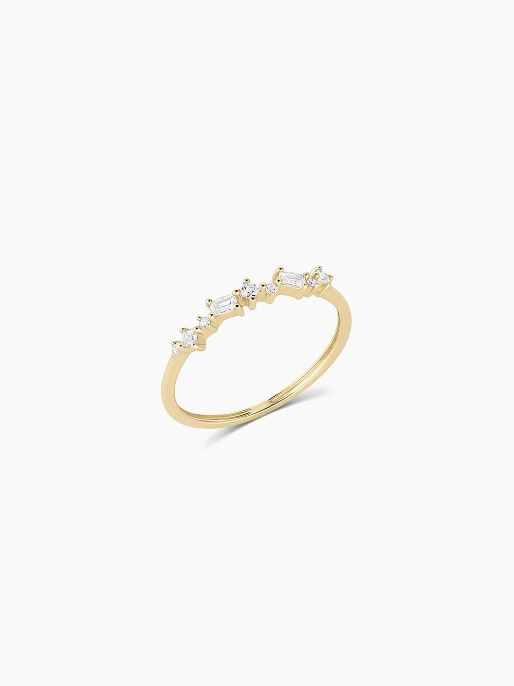 Delicate Gold Starline Ring - Gold